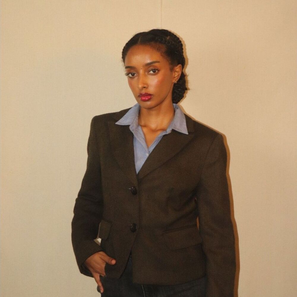 Ann Taylor LOFT Wool Cashmere Blazer Brown